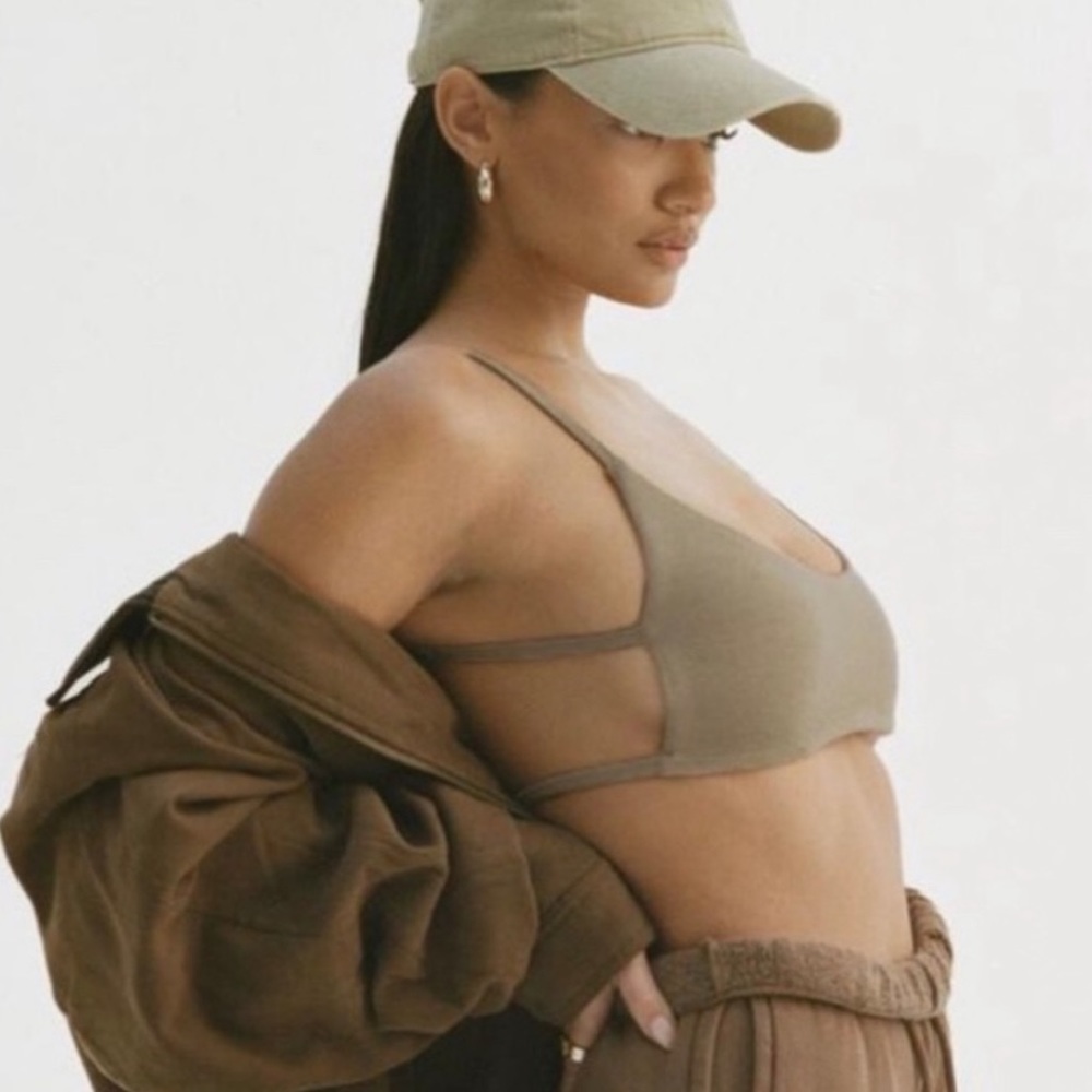 JOAH BROWN Cage Bra Taupe Brown XS/S Flexrib